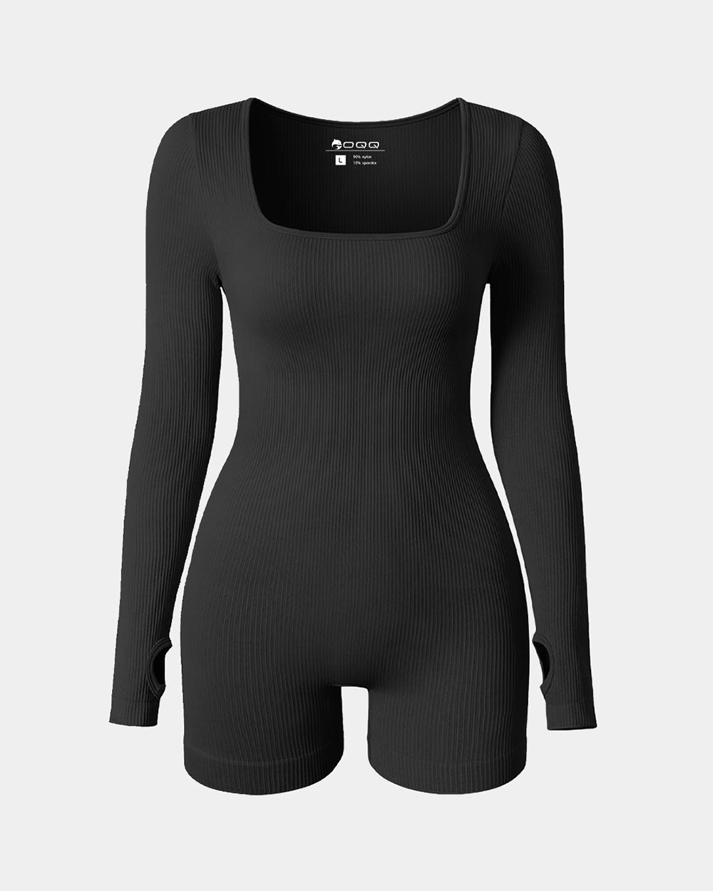 Long Sleeve Square Neck Jumpsuits Rompers