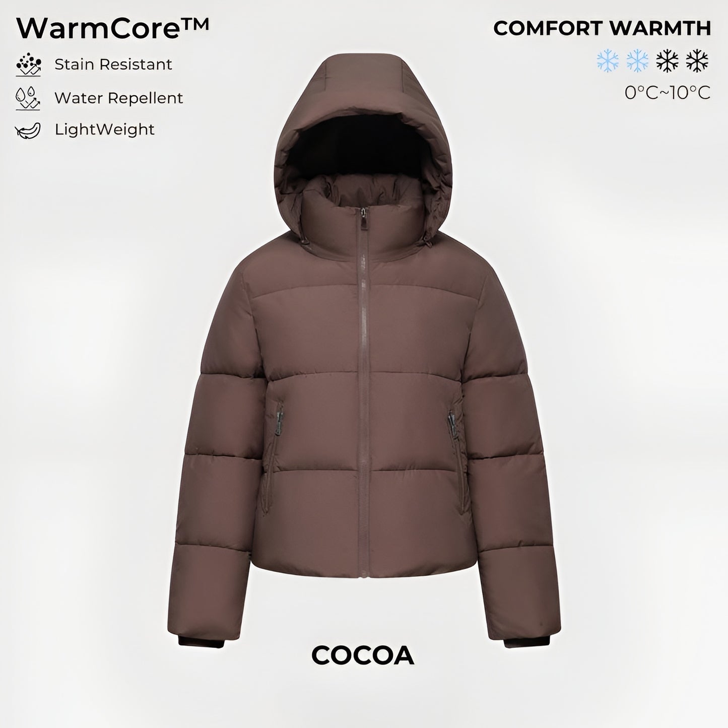 Aveline Fitted Hooded Puffer Jacket