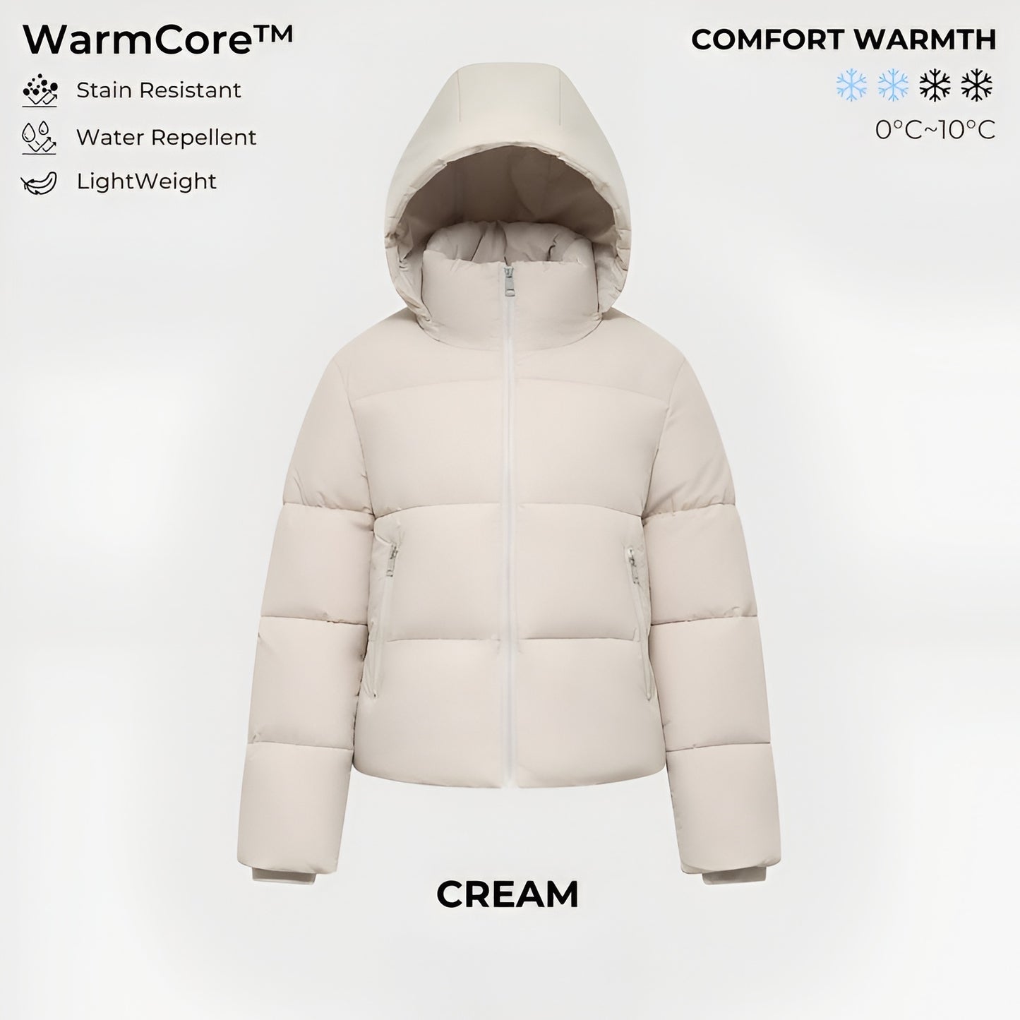 Aveline Fitted Hooded Puffer Jacket