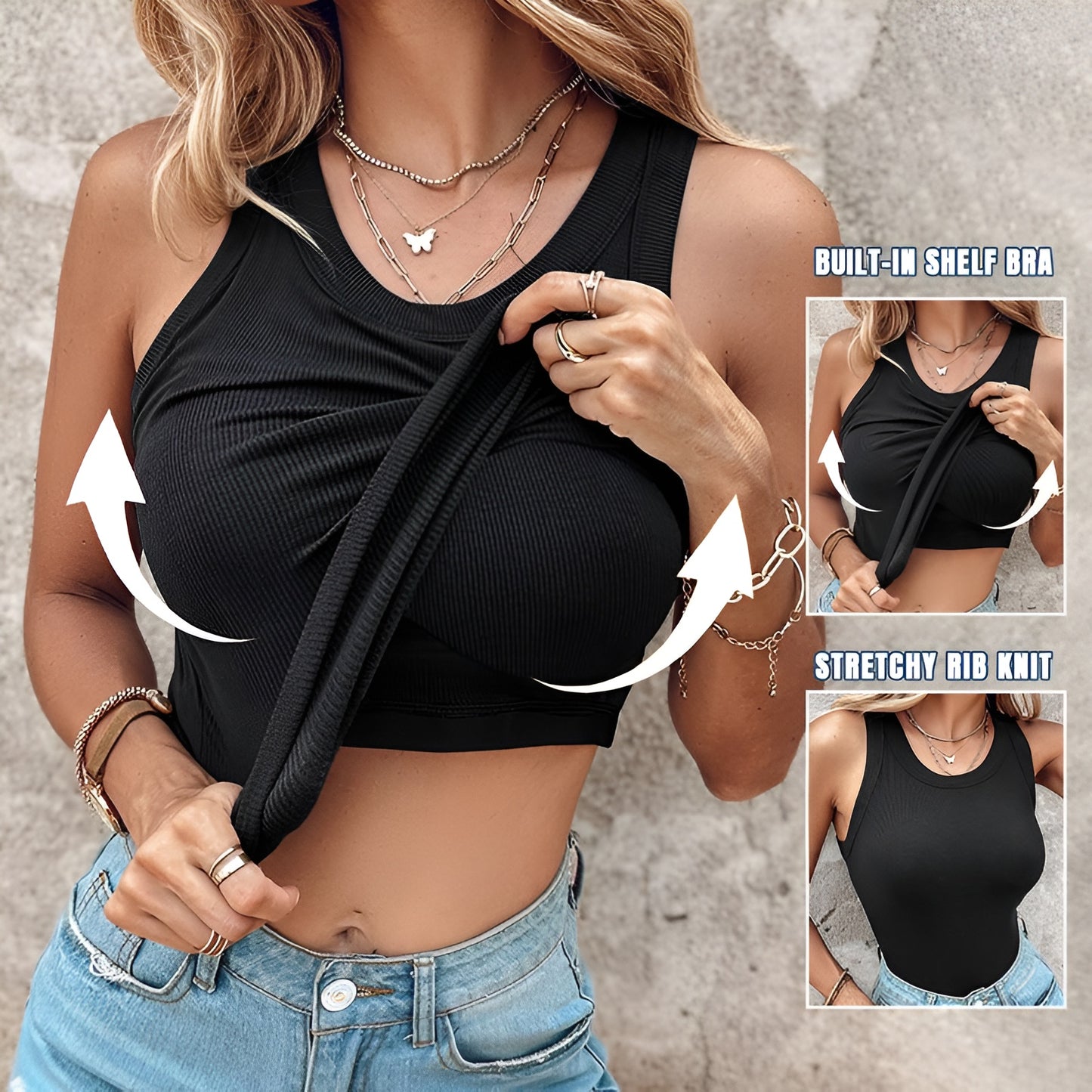 Aveline Ribbed Bra Tank