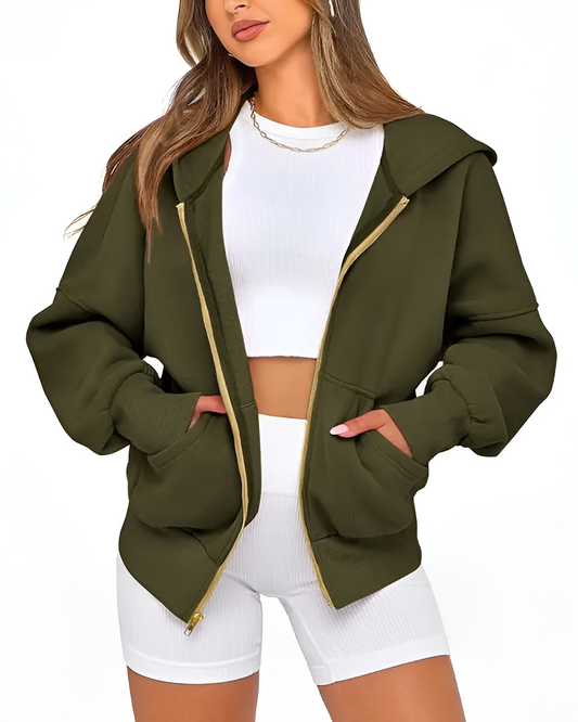 Aveline Zip Fleece Hoodie
