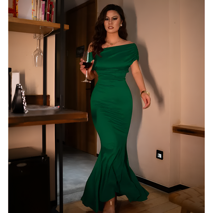 Aveline Elegant Off-Shoulder Evening Dress
