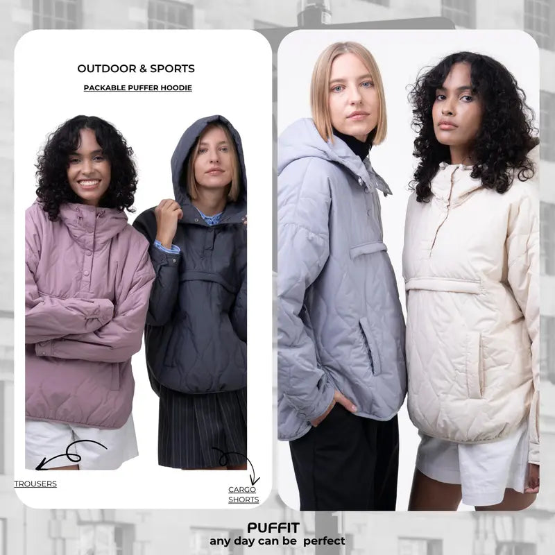 Aveline Packable Puffer Hoodie
