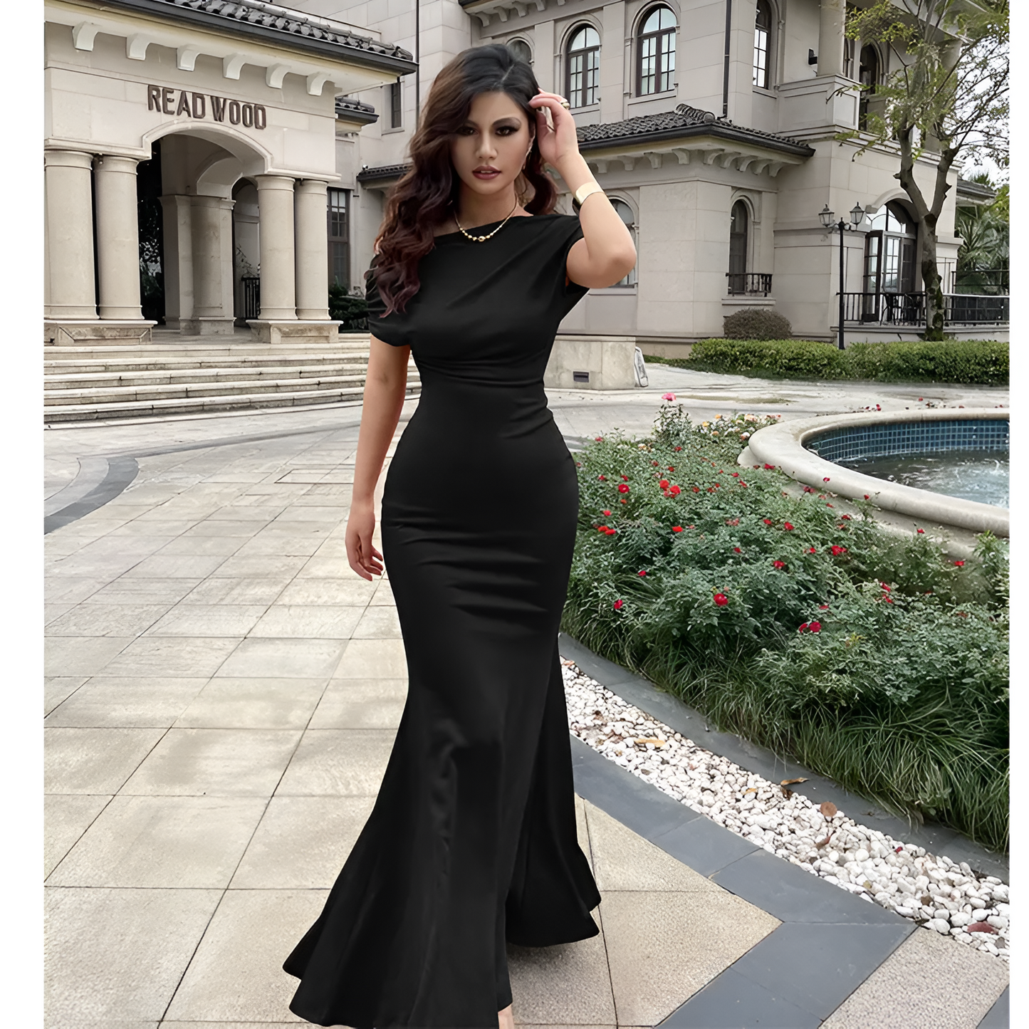 Aveline Elegant Off-Shoulder Evening Dress