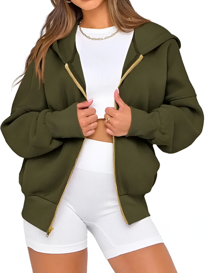 Aveline Zip Fleece Hoodie