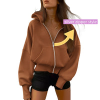 Silver Zipper - Brown