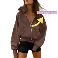 Silver Zipper - Dark Coffee