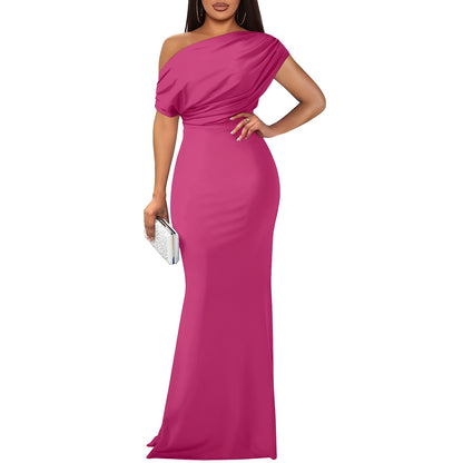 Aveline Elegant Off-Shoulder Evening Dress