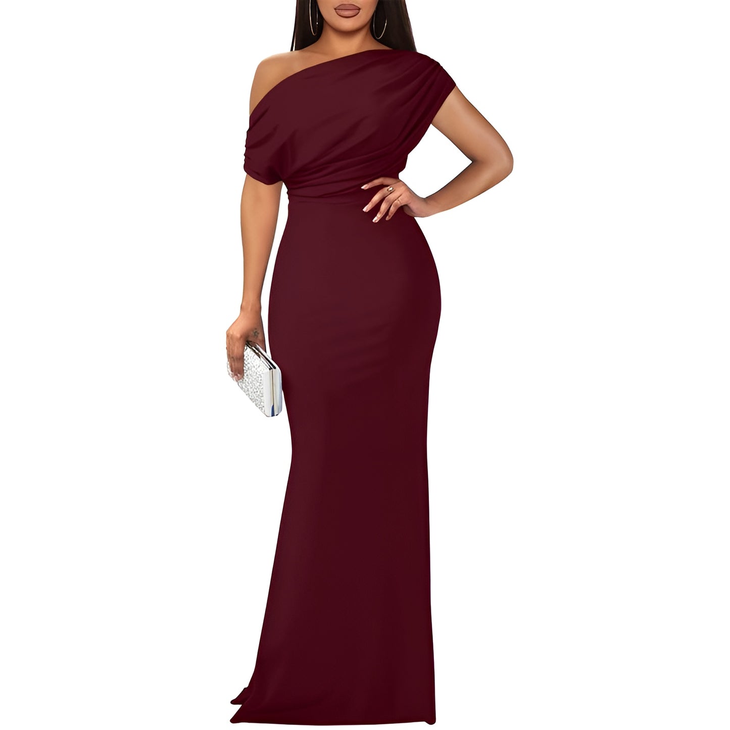 Aveline Elegant Off-Shoulder Evening Dress