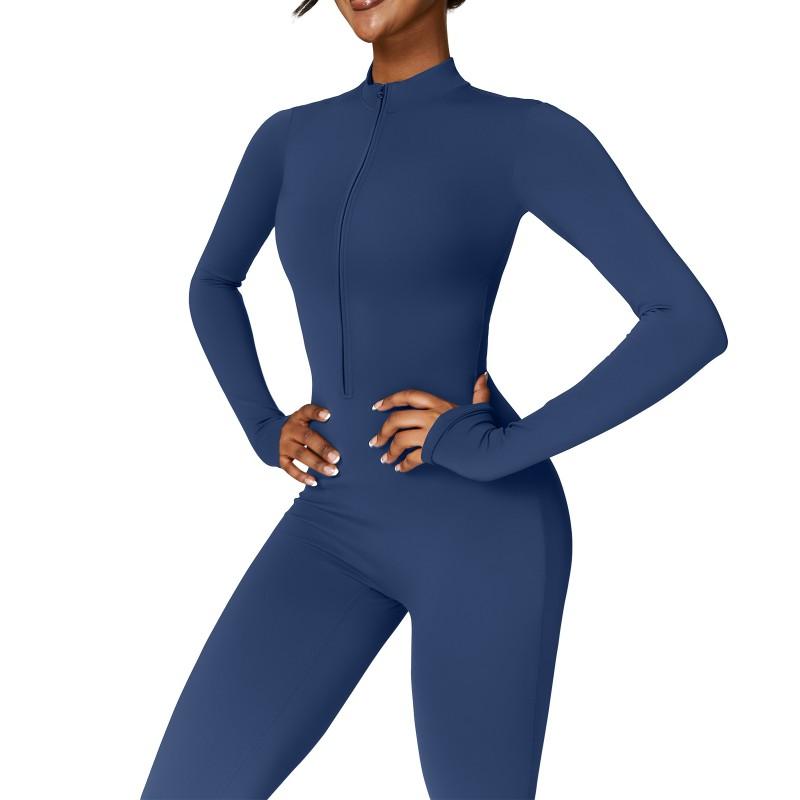 Aveline Thermal Jumpsuit – Long Sleeve Zip-Up One-Piece